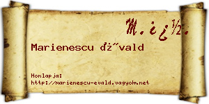 Marienescu Évald névjegykártya